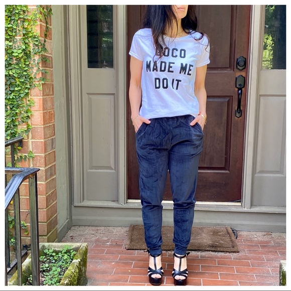 ✨LAST ONES✨Solid Velour Drawstring Jogger Pants - Picture 7 of 8